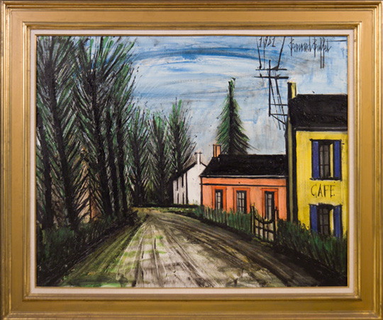 Bernard Buffet: Cafe au Bord le la Route, 1981 - painting