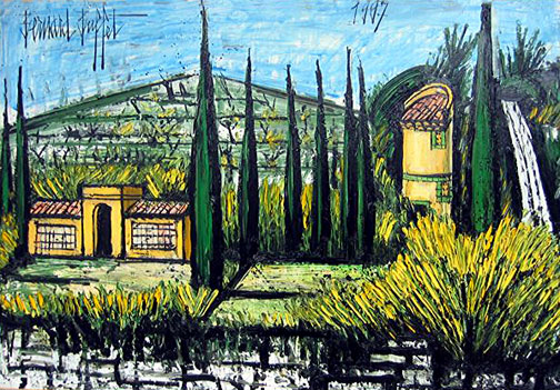 Bernard Buffet: Le mas de la Baume, 1977 - Painting