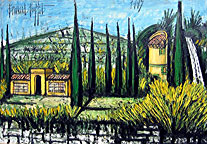 Bernard Buffet: Le Mas de la Baume, 1997 - Painting