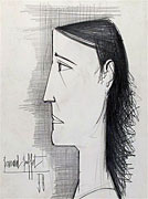 Bernard Buffet: Portrait, 1958 - Drawing