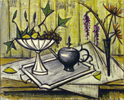 Bernard Buffet: Compotier sur un Plateau, 1991 - Painting