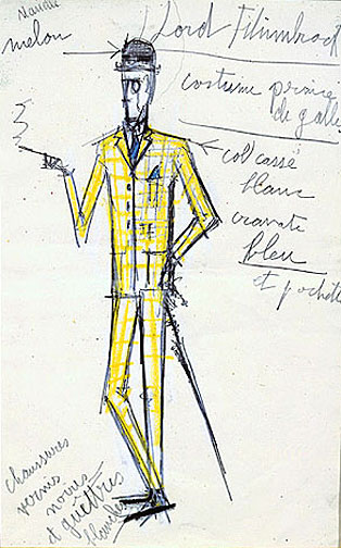 Bernard Buffet:  Lord Filimbrock, circa 1963 - Drawing