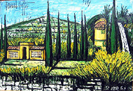 Bernard Buffet: Chateau de la Baume, 1997- Painting