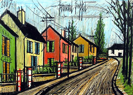 Bernard Buffet: Rue de Village, 1997 - Painting