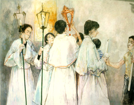 Jean Jansem: Enfant de Choeur - Painting