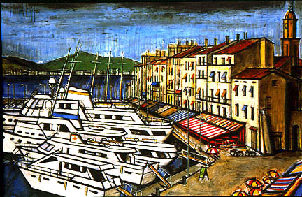 Bernard Buffet: Port de Saint Tropez, 1993 - Painting