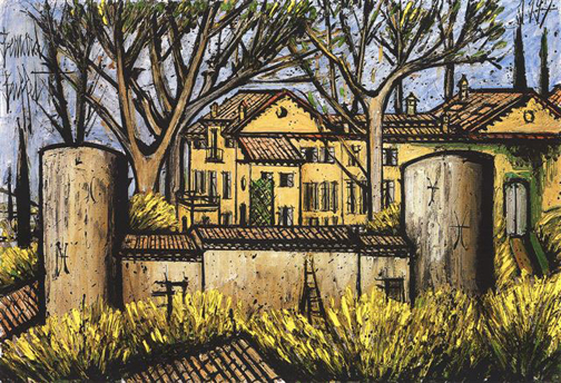 Bernard Buffet: Le Chateau de la Baume, 1997 - Painting