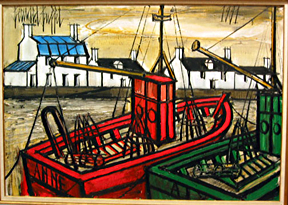 Bernard Buffet: Deux Chalutiers, 1991 - Painting