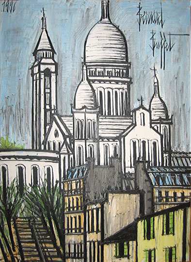 Bernard Buffet: Le Sacre Coeur, Montmartre, Paris, 1996 - Painting