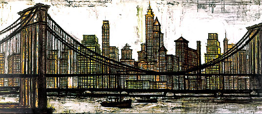 Bernard Buffet: Brooklyn Bridge, 1958 | Painting