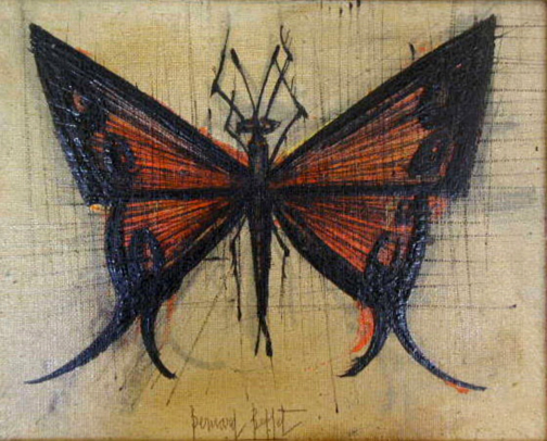 Bernard Buffet: Butterfly - Painting