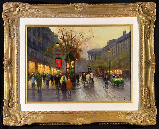 Edouard Cortes: Boulevard de la Madeleine - painting