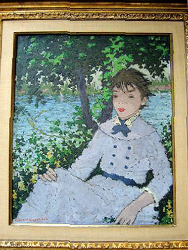 Suzanne Eisendieck: Young Woman near Water - Painting