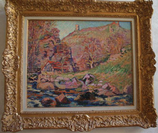 Armand Guillaumin:  Le Moulin Brigand et les Ruines de Crozan, 1893 - painting