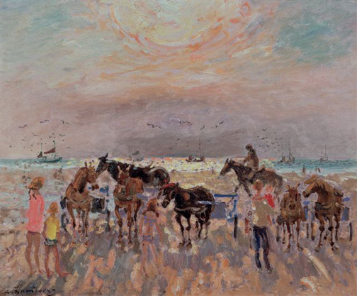 Andr� Hambourg: La Plage, ca. 1966 - painting