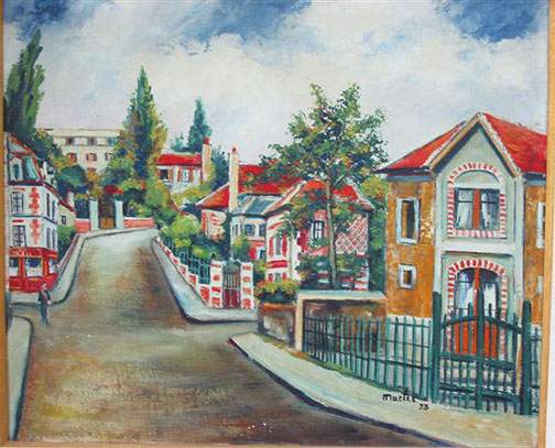 Elisee Maclet: Montmartre, 1923 - Painting