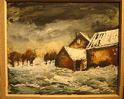 Maurice de Vlaminck: Fermes sous la Neige - Gouache